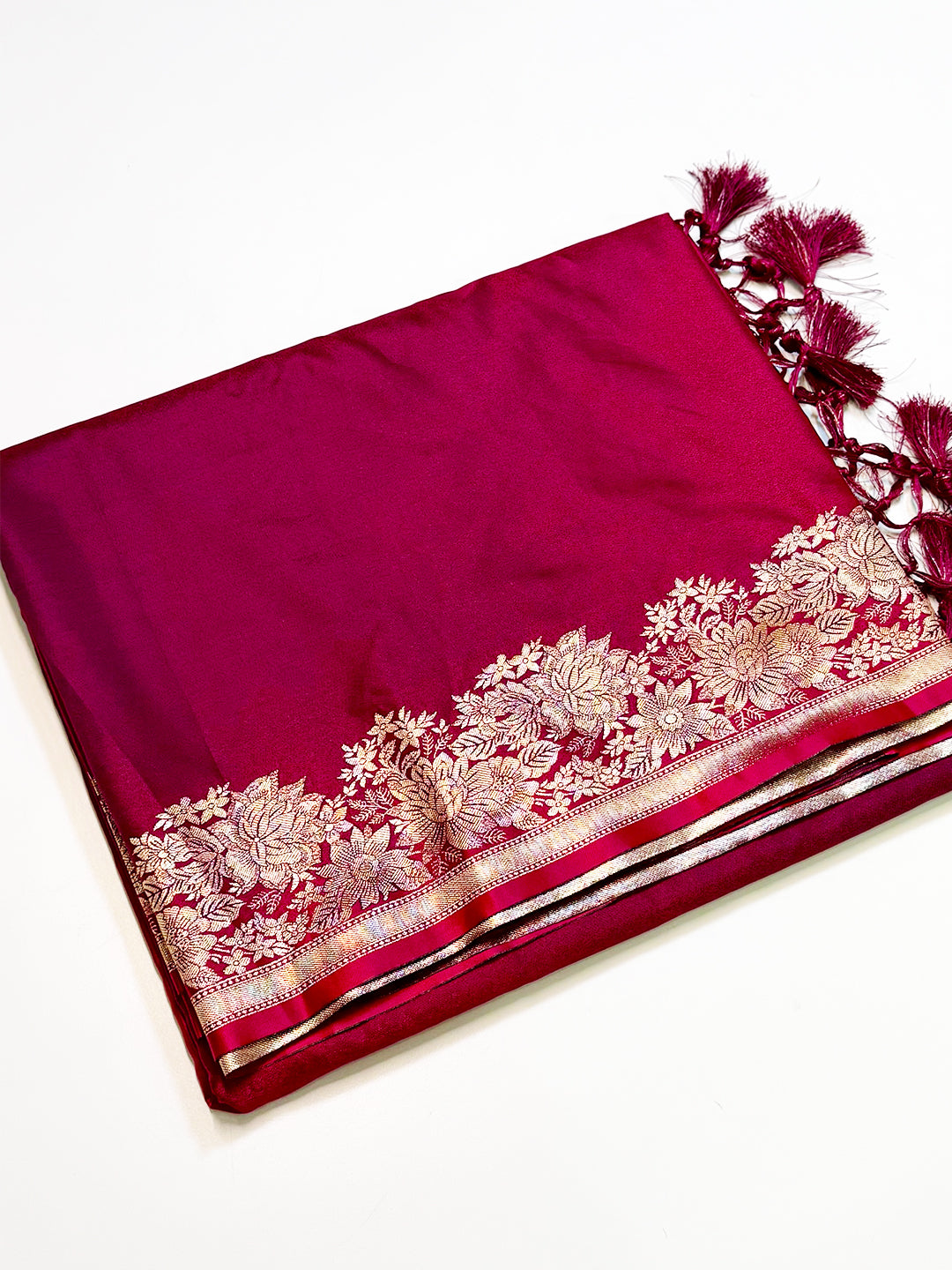 Vibrant Ombre Weaving Mashru Silk Saree