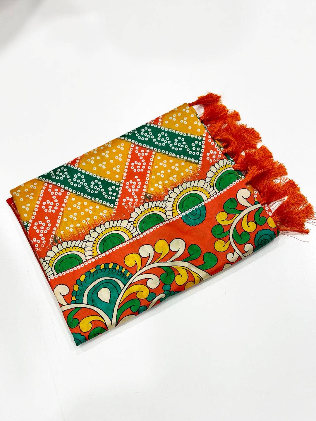 Multi Bandhej Printed Banarasi Saree