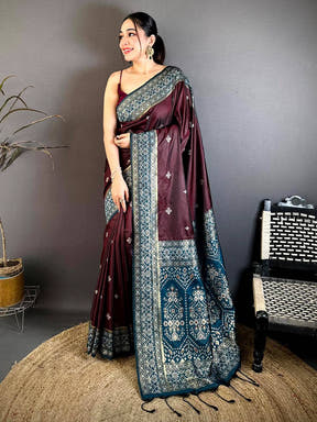 Artisan Silk Rich Contrast Pallu Saree