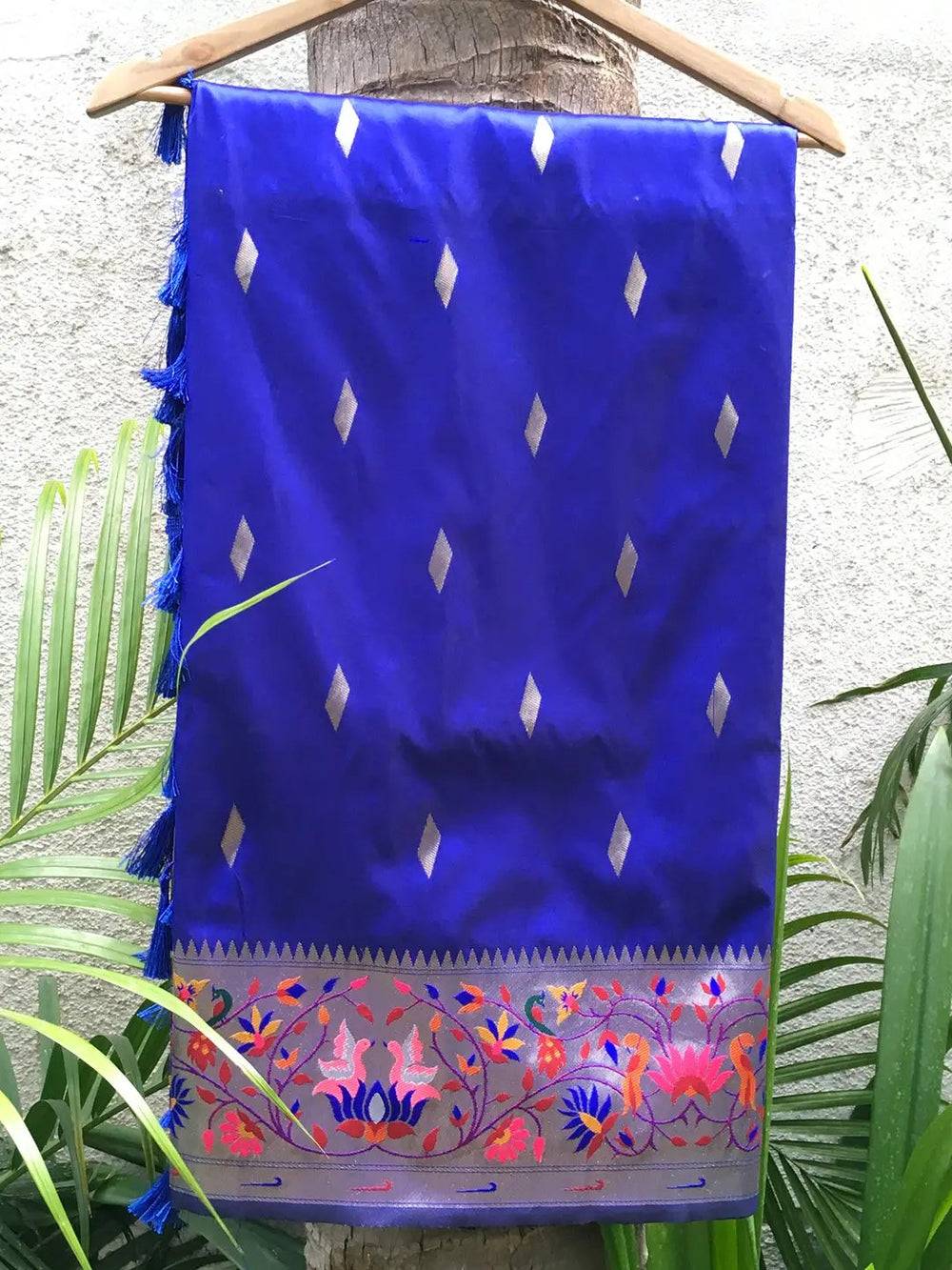 Blue Yevla Paithani Meenakari Saree