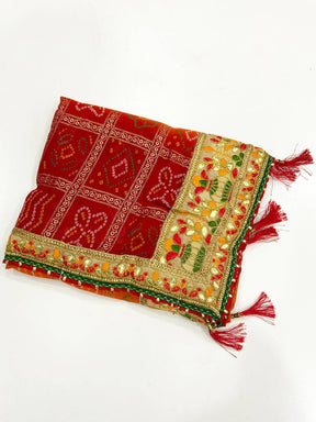 Charming Foil Bandhani Print Saree