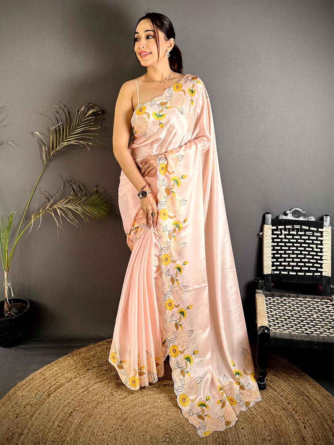 Soft Chiffon Floral Print Saree