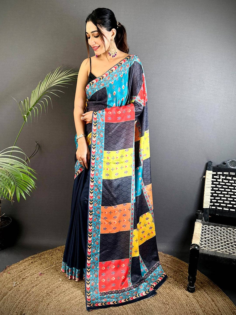 Graceful Soft Chinnon Chiffon Floral Saree