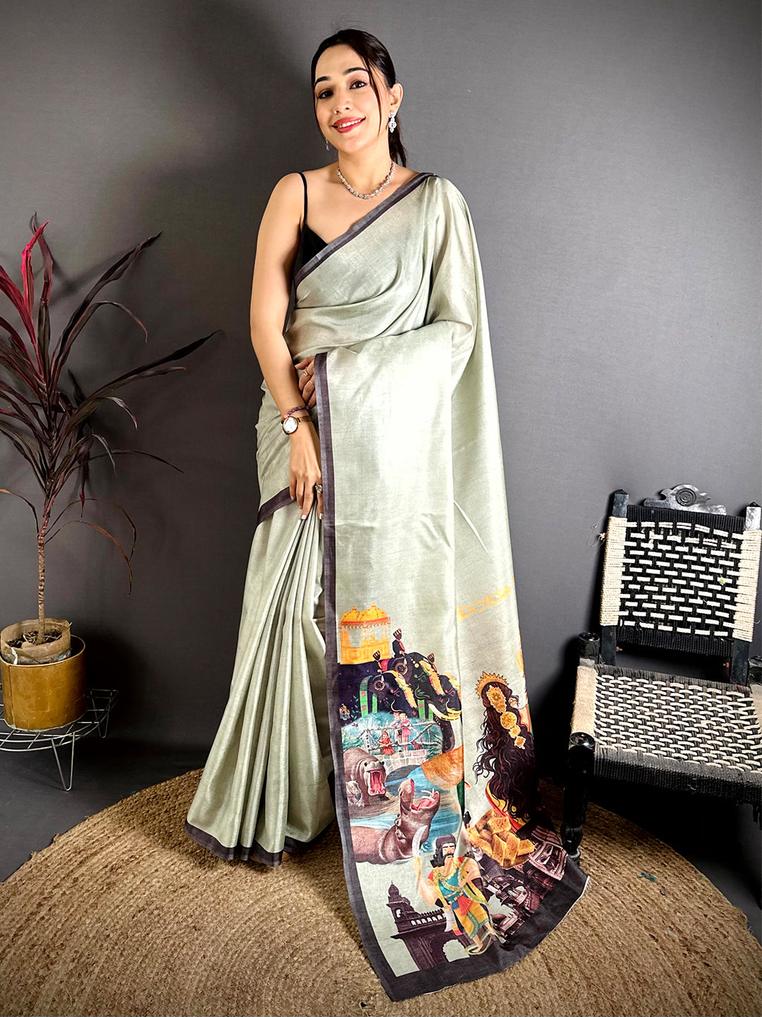 Karnataka Stylish Cultural Print Saree