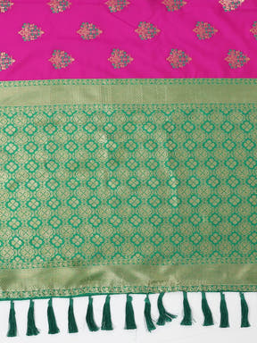 Banarasi Katan Silk Zari Saree With Zari Butti Work