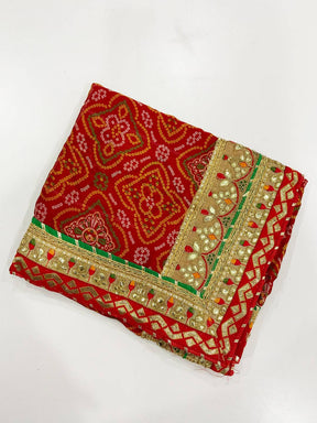 Ethereal Foil Bandhej Print Saree