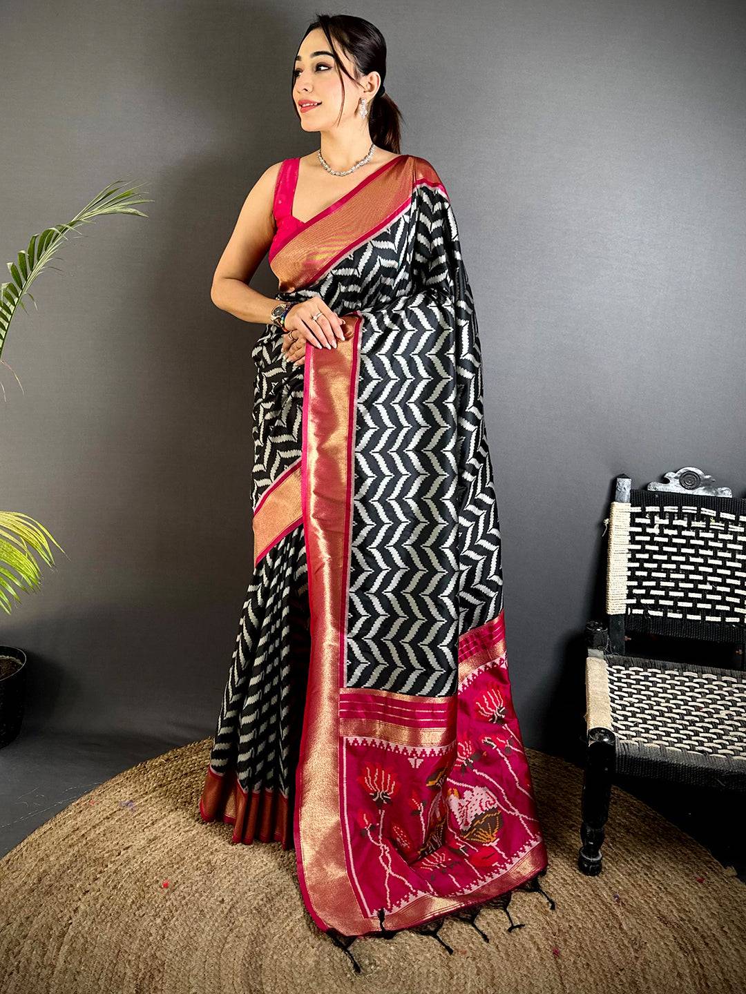 Celebrity Style Banarasi Ikkat Saree
