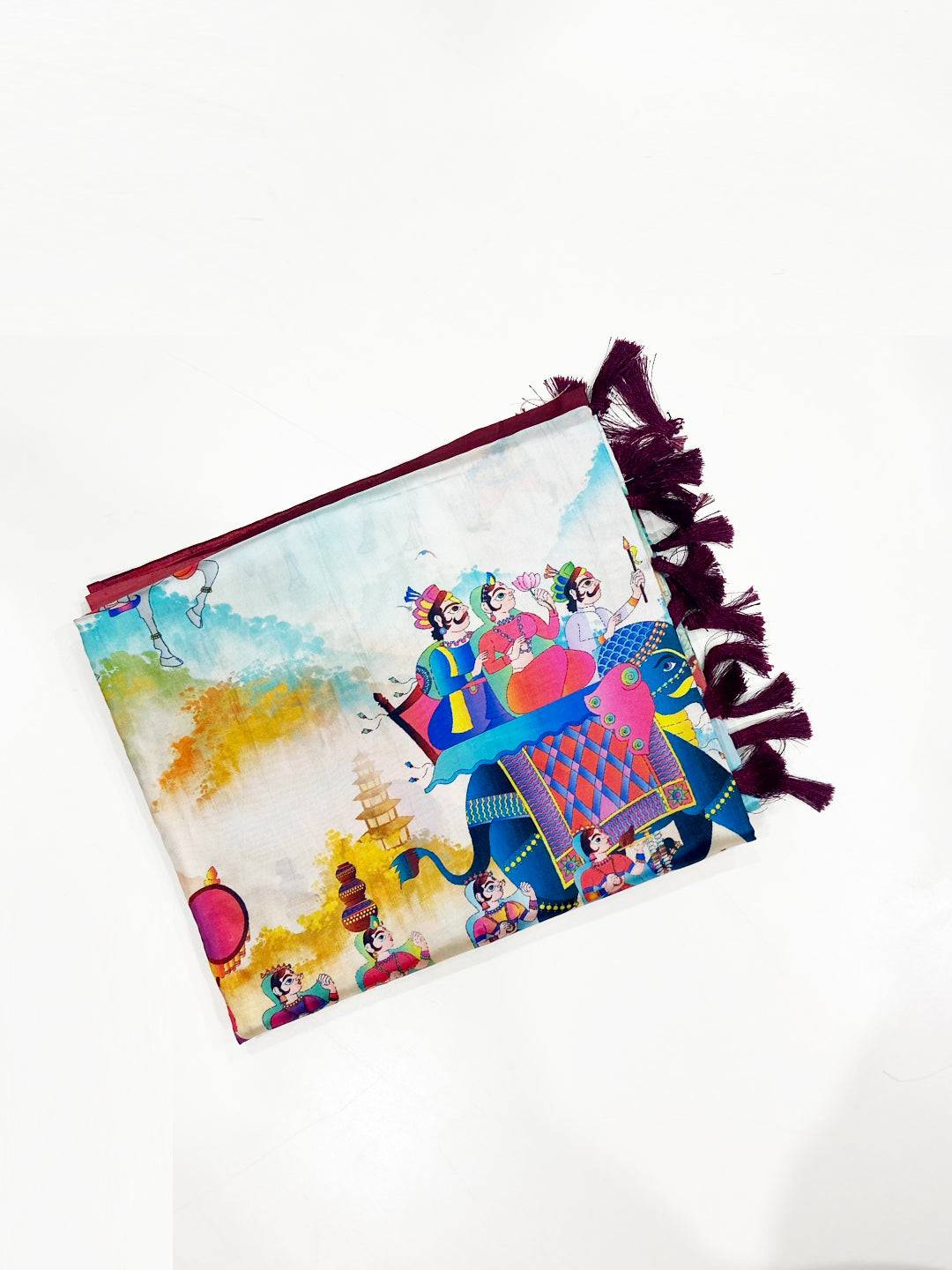 Heritage Soft Banarasi Silk Digital Print Saree