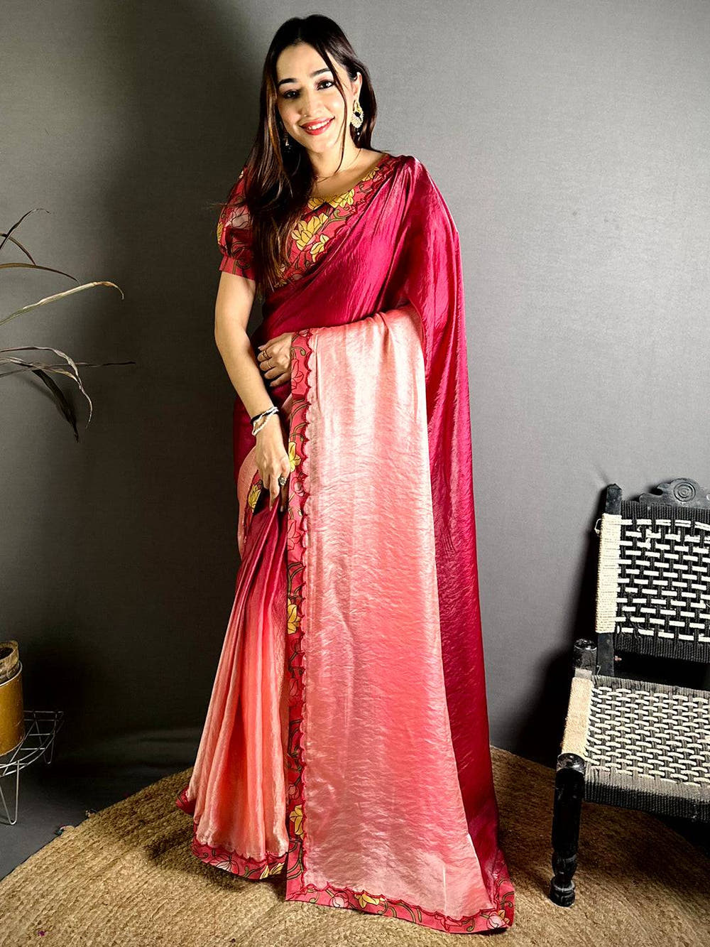 Regal Printed Silk Cutwork Border Saree