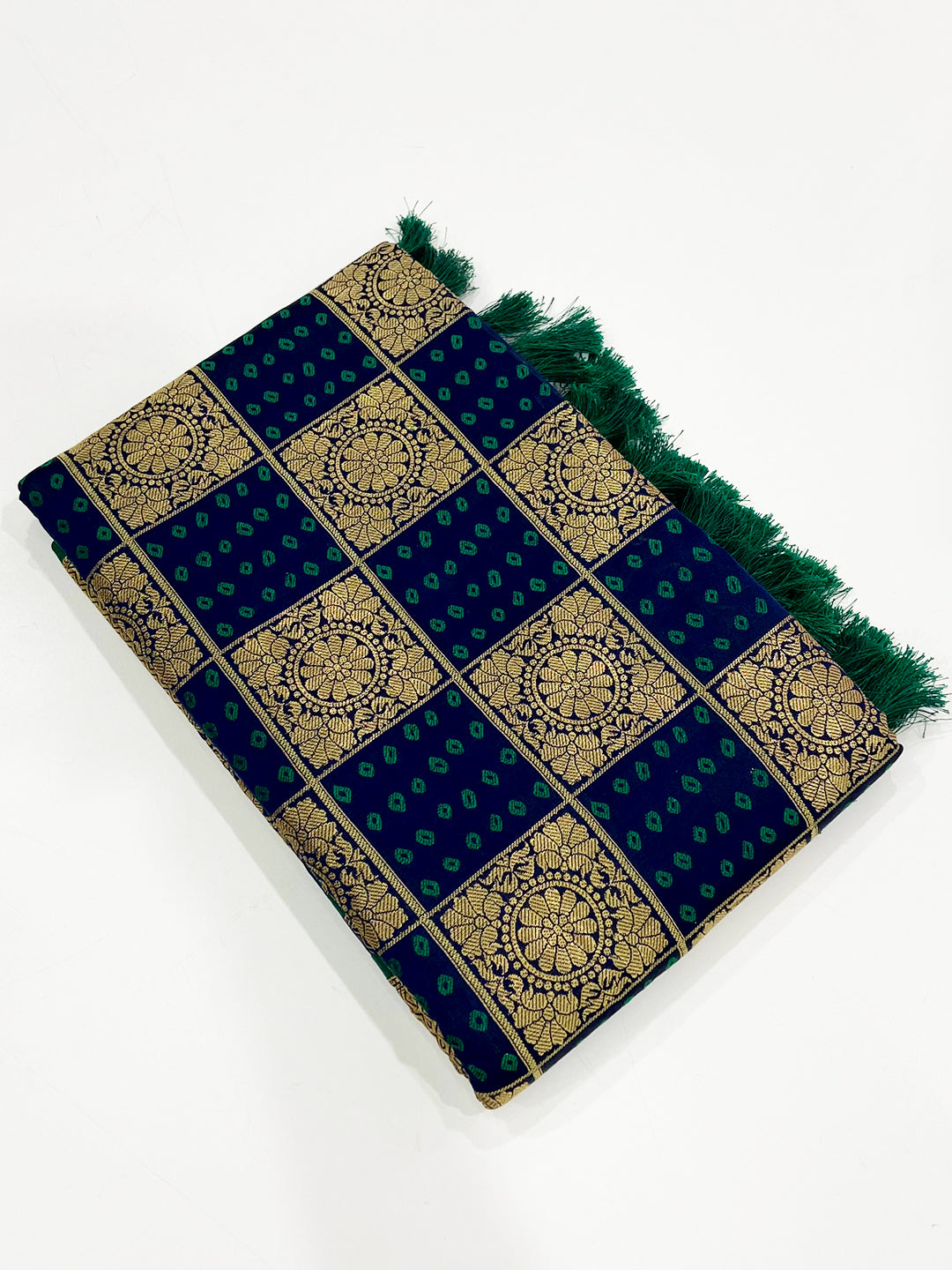 Navy Blue Banarasi Square Patola Saree