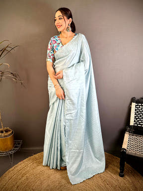 Exclusive Air Silk Resham Cutwork Saree