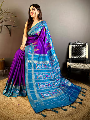 Graceful Soft Silk Patola Weave Saree