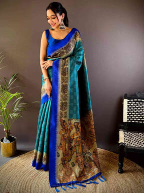 Rama Soft Silk Kalamkari Pallu Saree