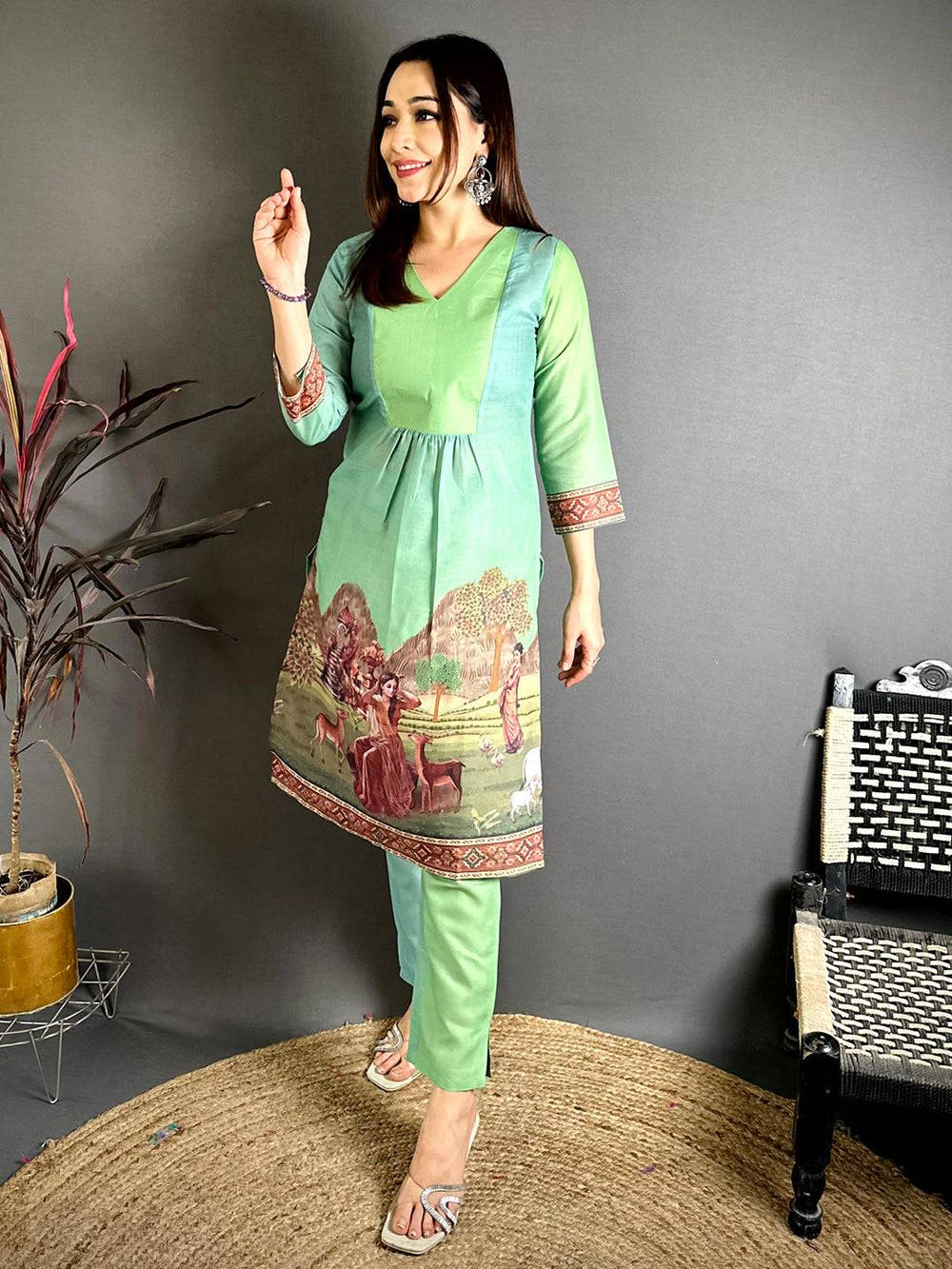 Royal Painting Mul Cotton Kurti
