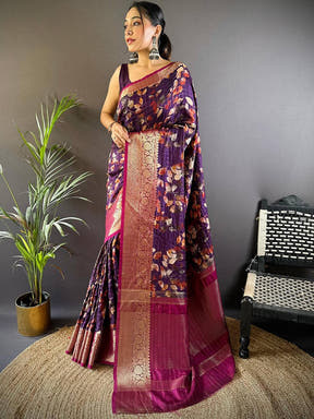 Floral Radiance Viscose Saree