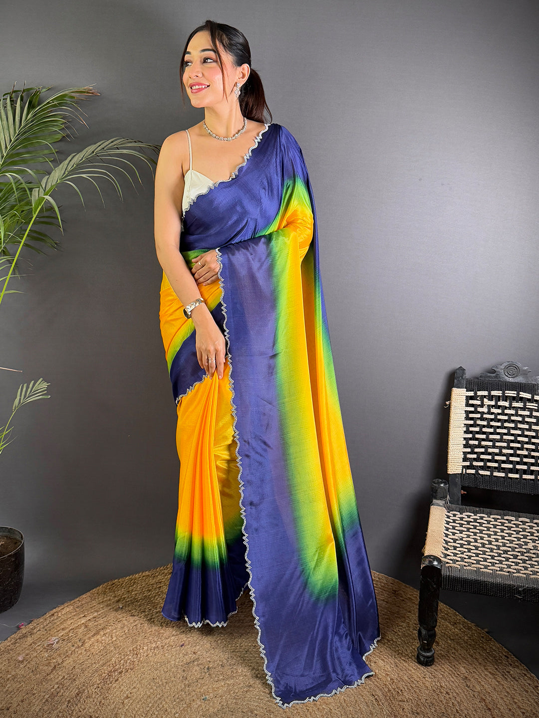 Ethereal Soft Chiffon Ombre Print Saree