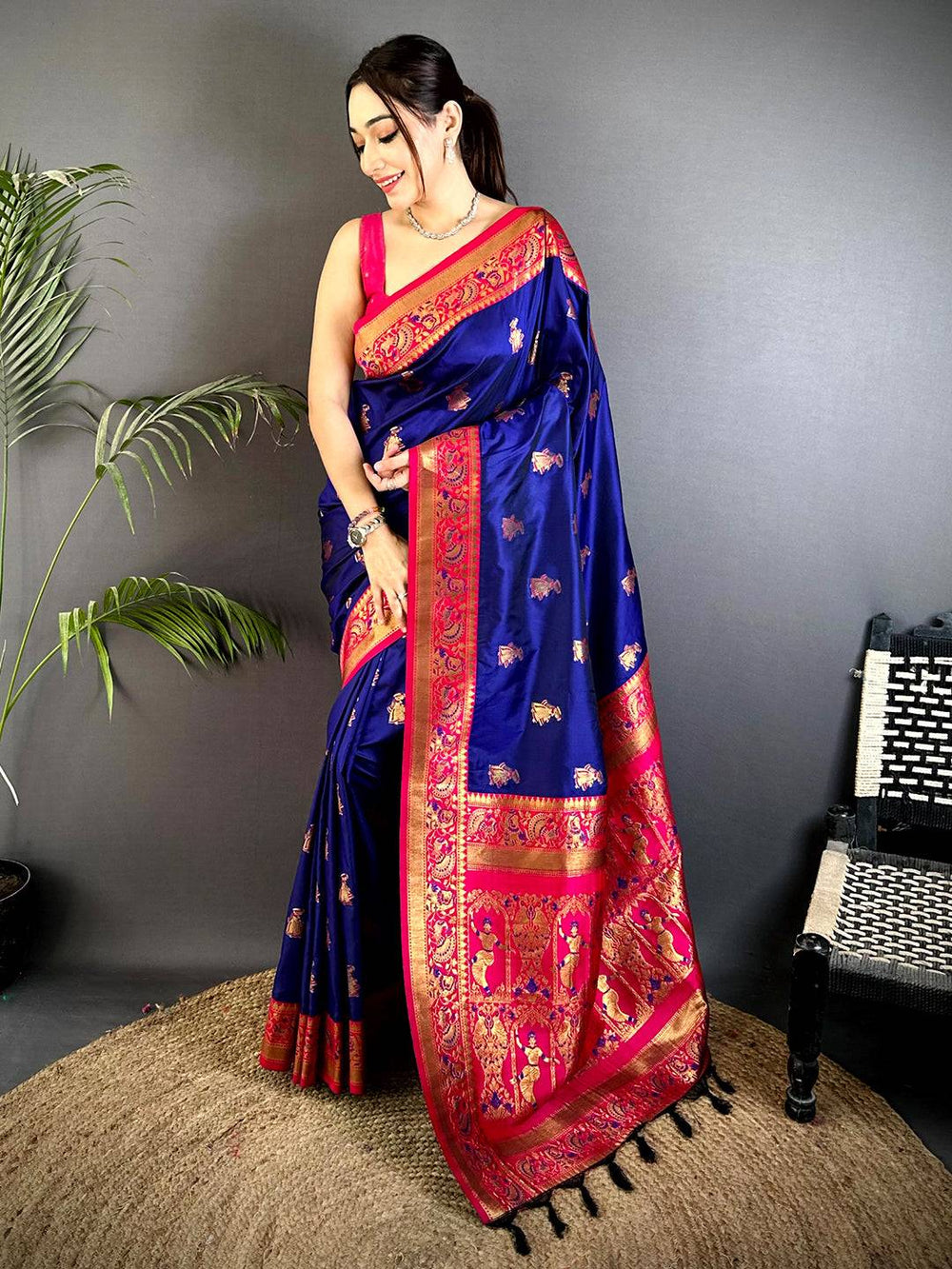 Royal Yeval Paithani Soft Silk Saree