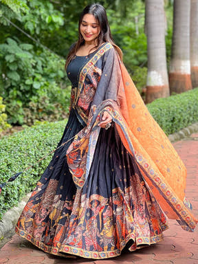 Heritage Kalamkari Lehenga Set