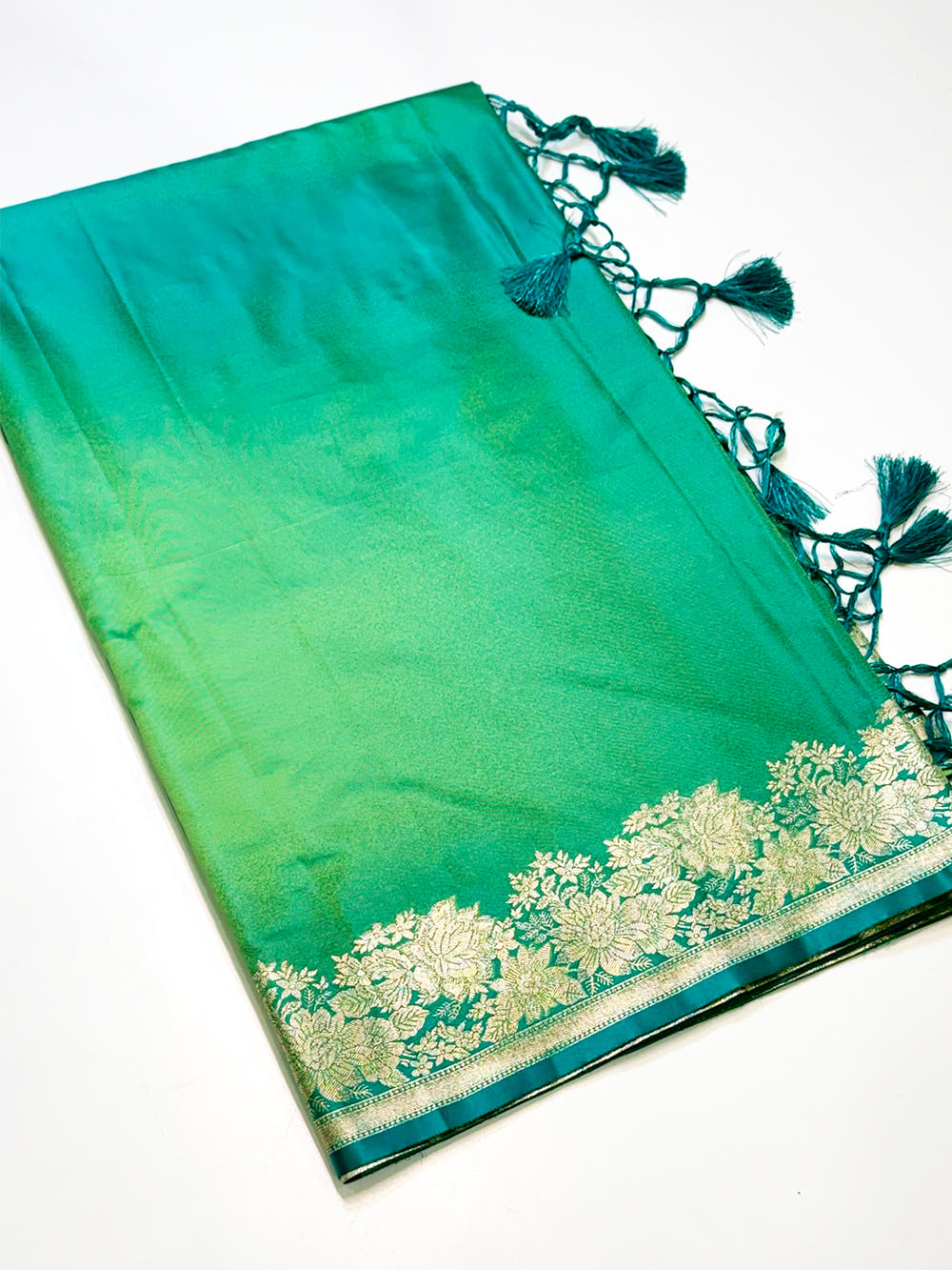 Exclusive Ombre Weaving Mashru Silk Saree