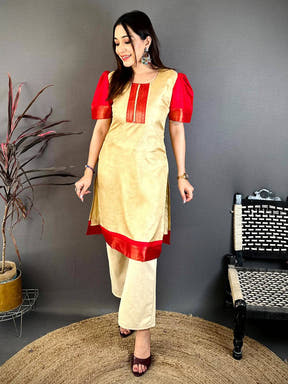 Graceful Round Neck Kota Kurti