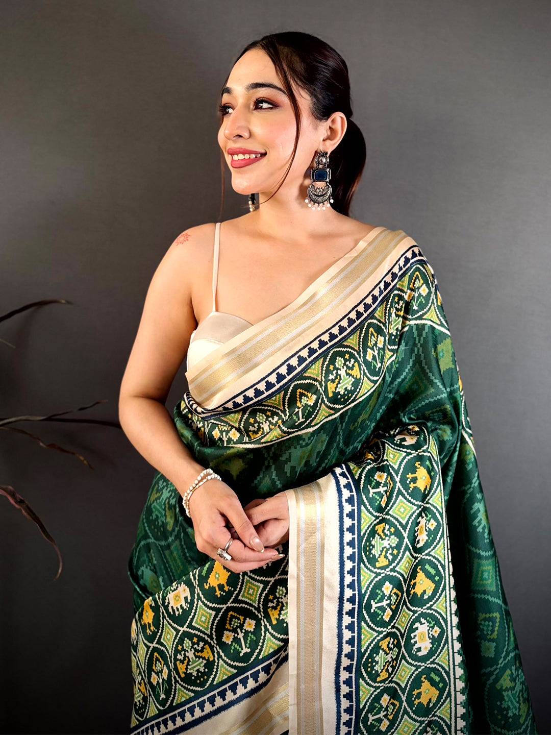 Graceful Green Soft Kanchi Silk Saree