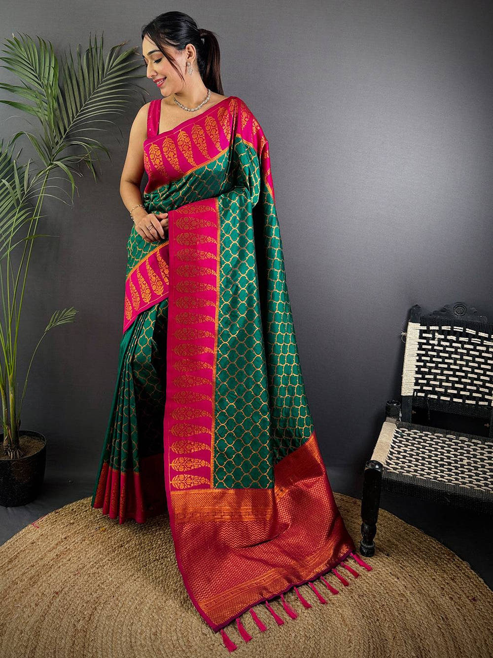 Rama Soft Banarasi Katan Silk Saree