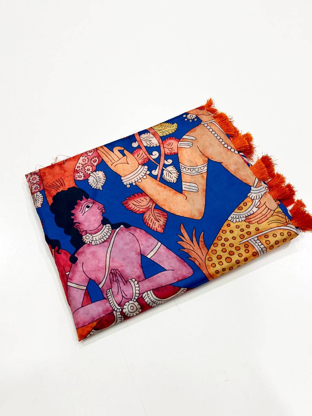 Regal Banarasi Silk Kalamkari Pattern Saree