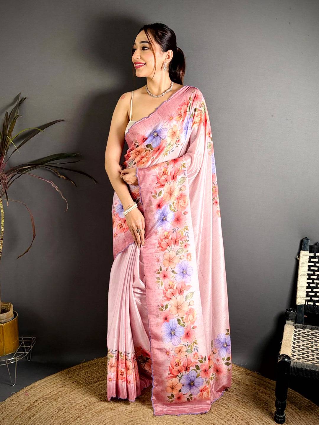 Regal Soft Chiffon Resham Cutwork Saree