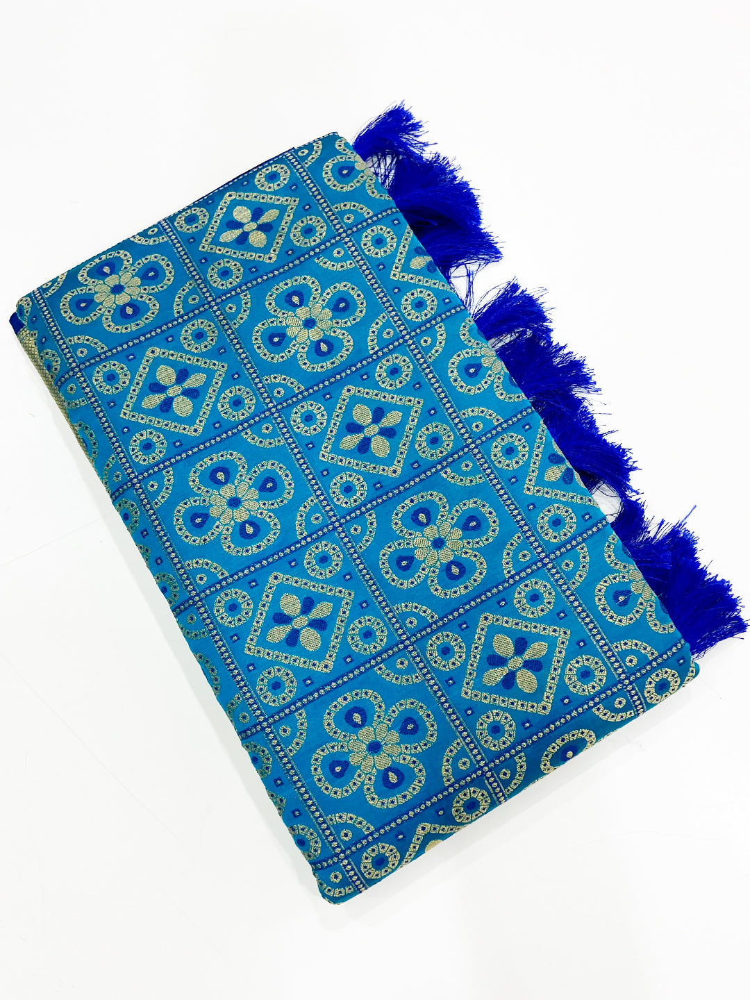 Vibrant Blue Soft Silk Patola Saree