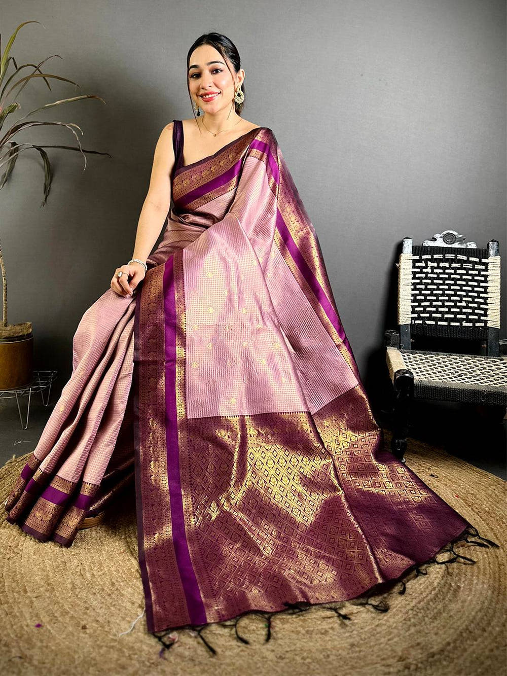 Celebrity Banarasi Katan Silk Gold Zari Saree