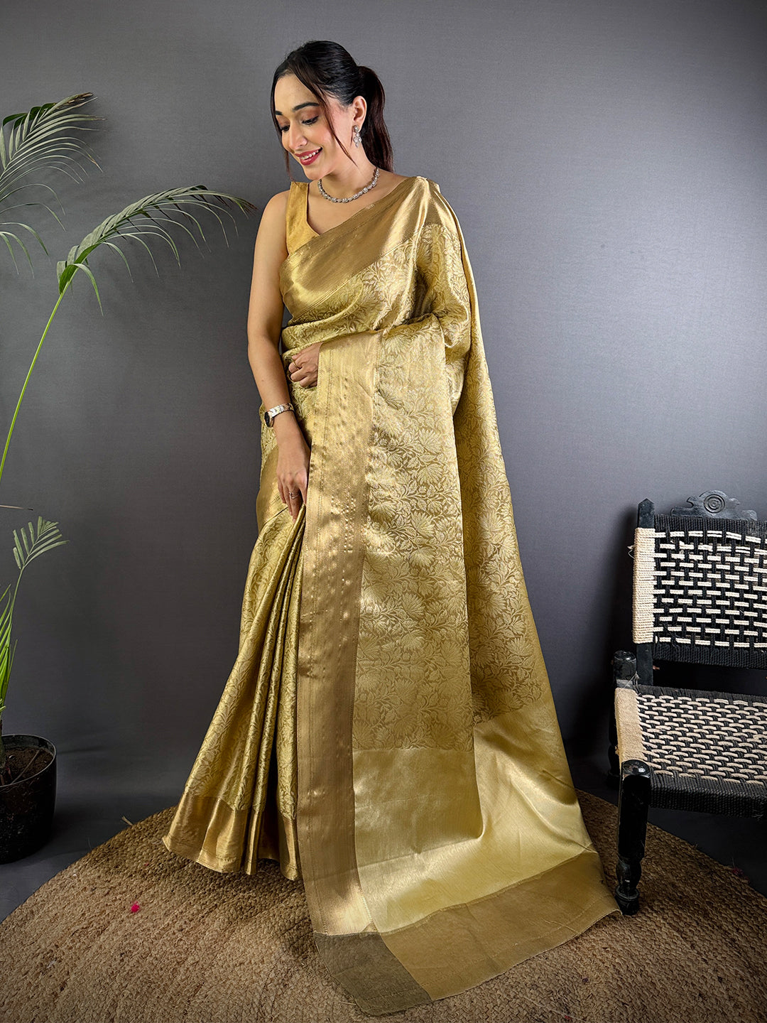 Kanjivaram Tissue Banarasi Silk Saree