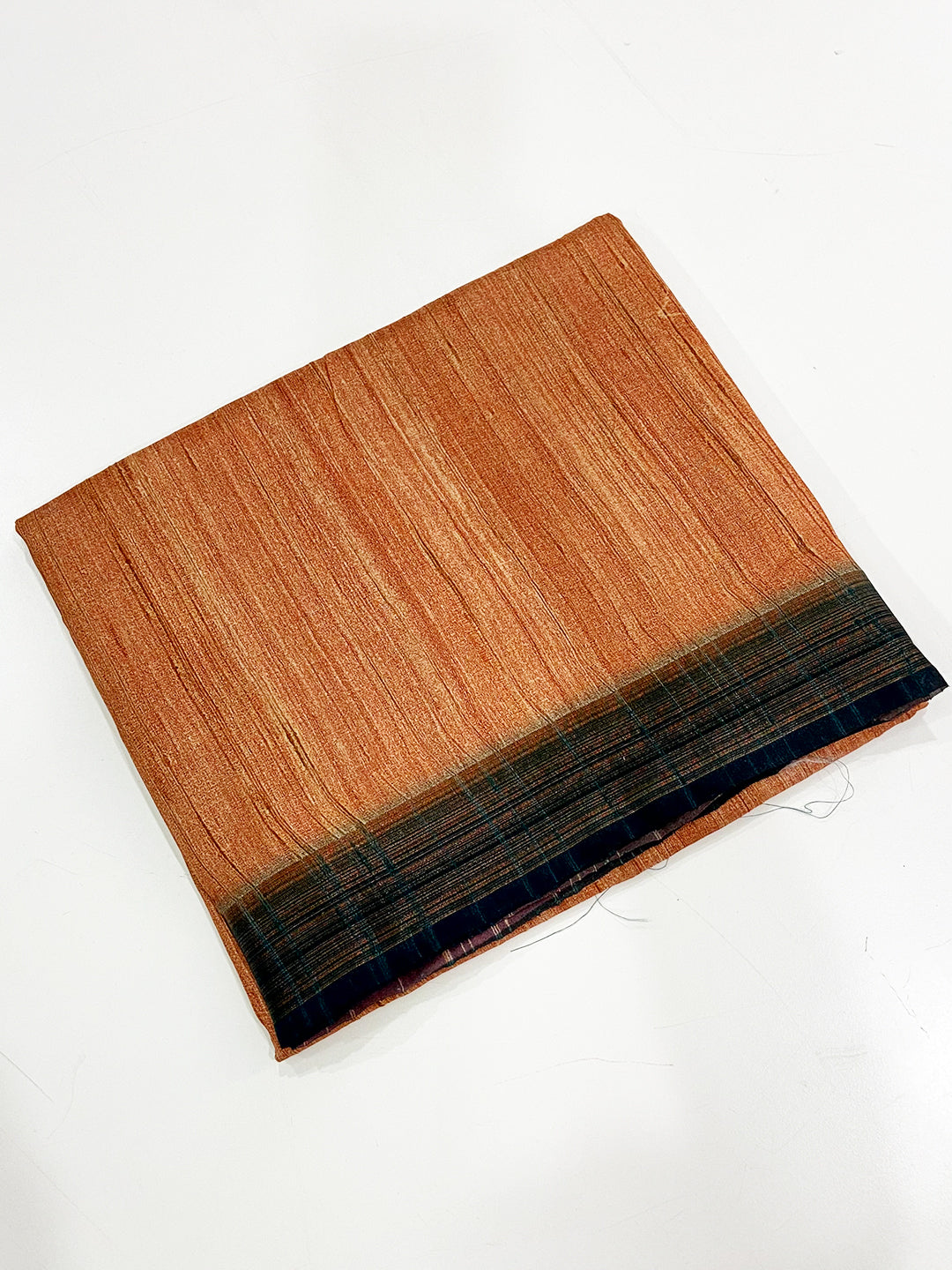 Copper Brown Tussar Ghicha Print Saree