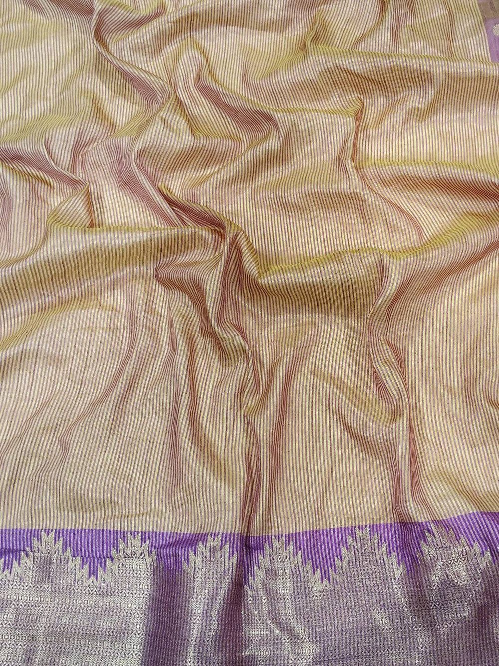 Choco Hand Dyed Raw Silk Saree

