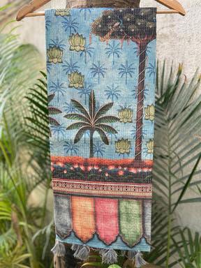 Soft Kota Doriya Silk Saree With Flower Prints & Rich Pallu