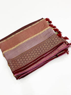 Majestic Soft Silk Kalamkari Zari Stripe Saree