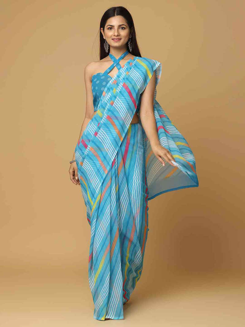 Leheriya Soft Georgette Digital Print Party Wear Saree