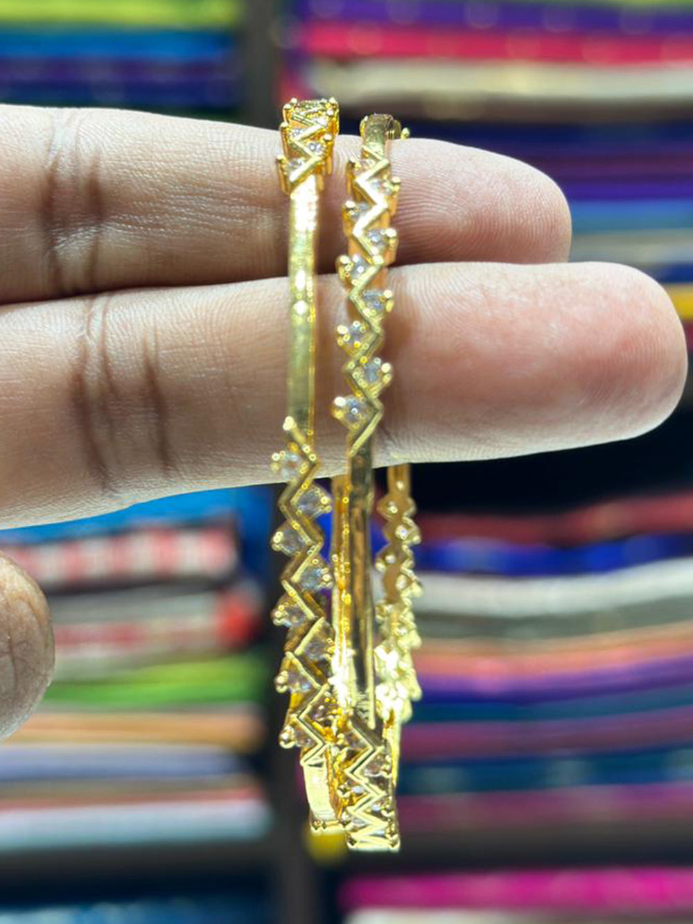 ZigZara Antique Gold Bangle


