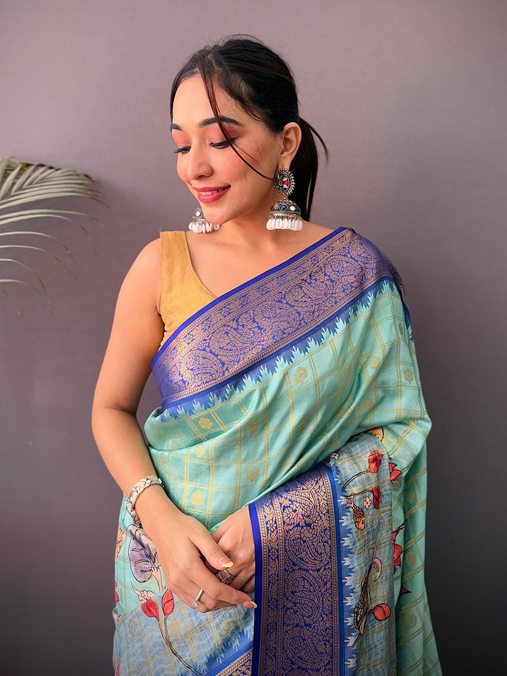 Heritage Banarasi Kovai Rettapet Border Saree