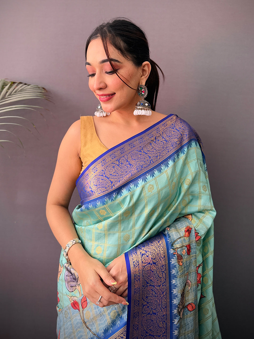 Heritage Banarasi Kovai Rettapet Border Saree