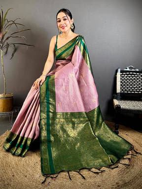 Radiant Banarasi Katan Silk Gold Zari Saree