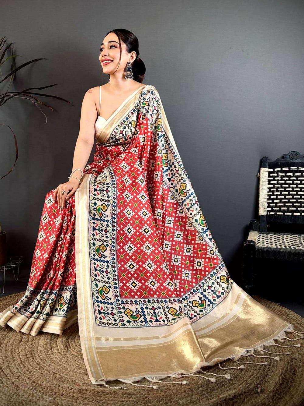 Stylish Soft Kanchi Silk Digital Patola Saree