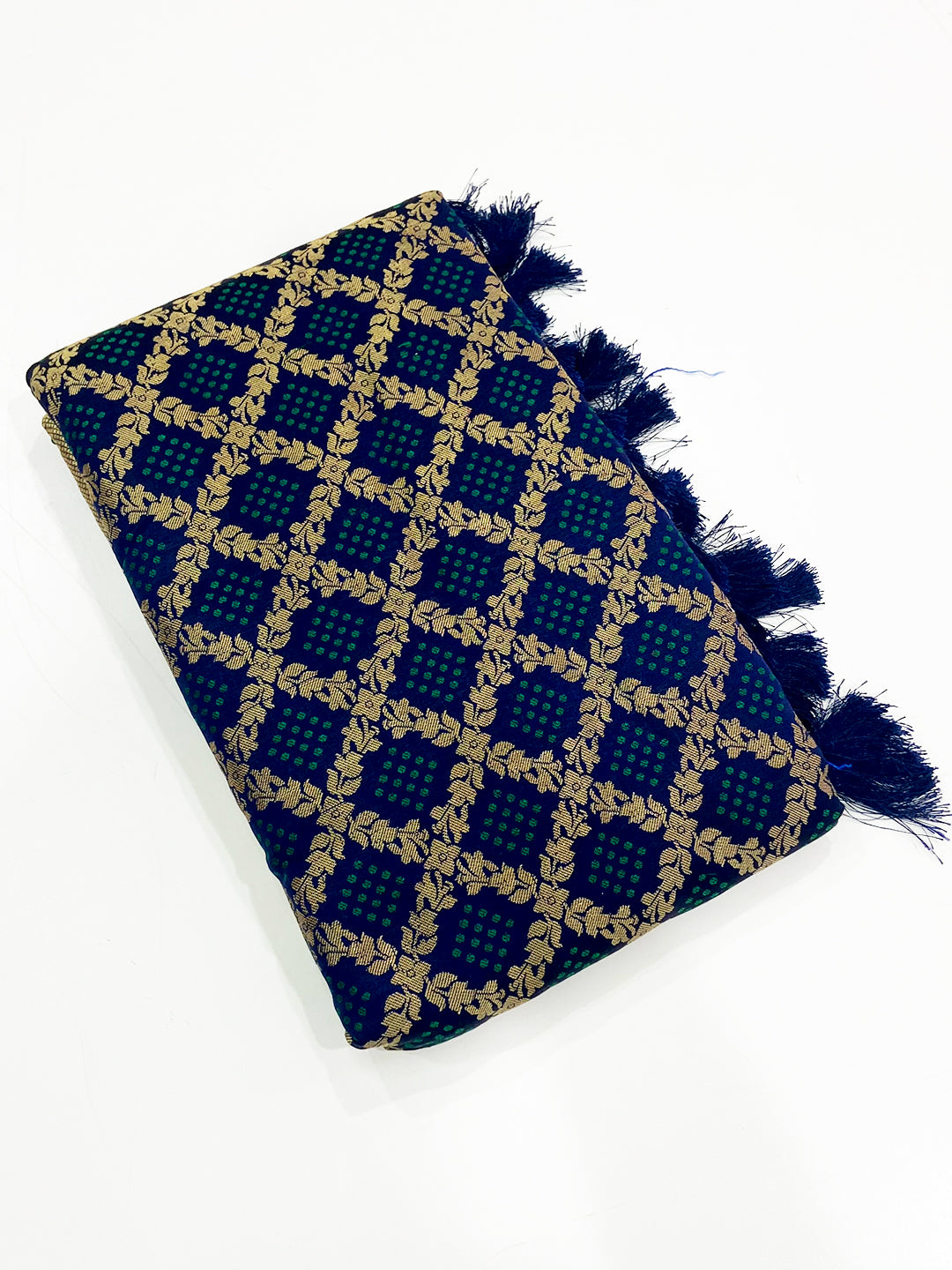 Regal Navy Blue Banarasi Patola Zari Saree