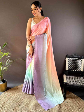 Ombre Chiffon Stonework Saree