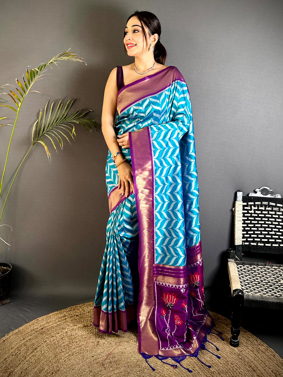 Tradition Style Banarasi Ikkat Saree