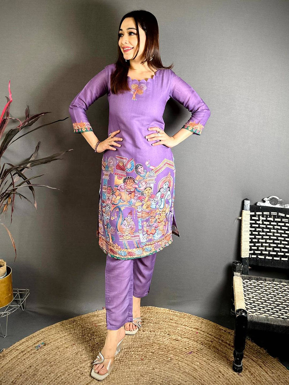 Classic Kalamkari Round Neck Kurti