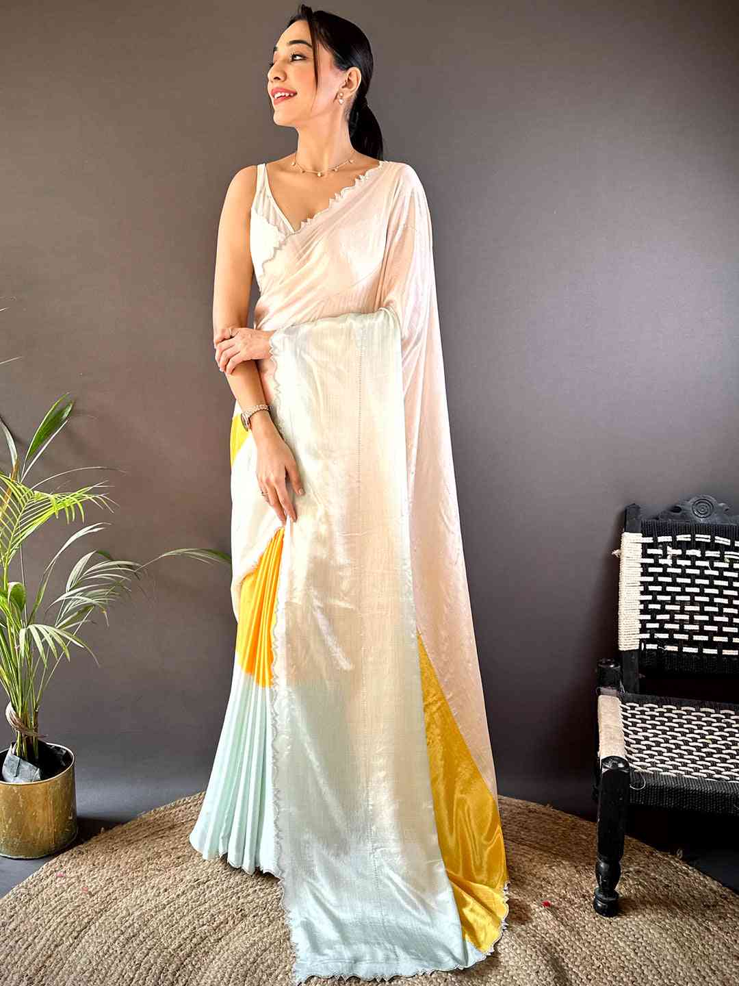 Radiance Chiffon Stone Work Saree
