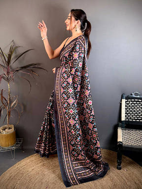 Heritage Pochampally Style Tussar Saree