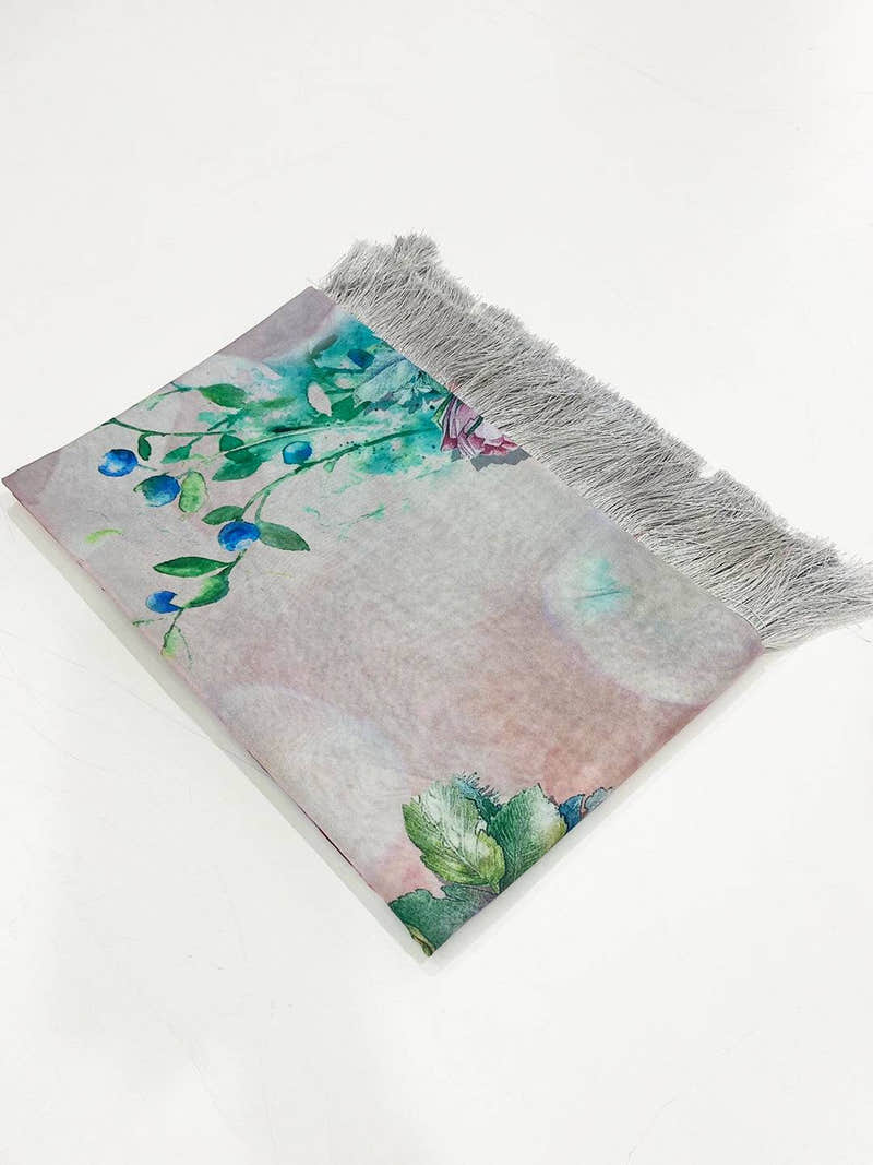 Floral Multicolour Tebi Silk Saree