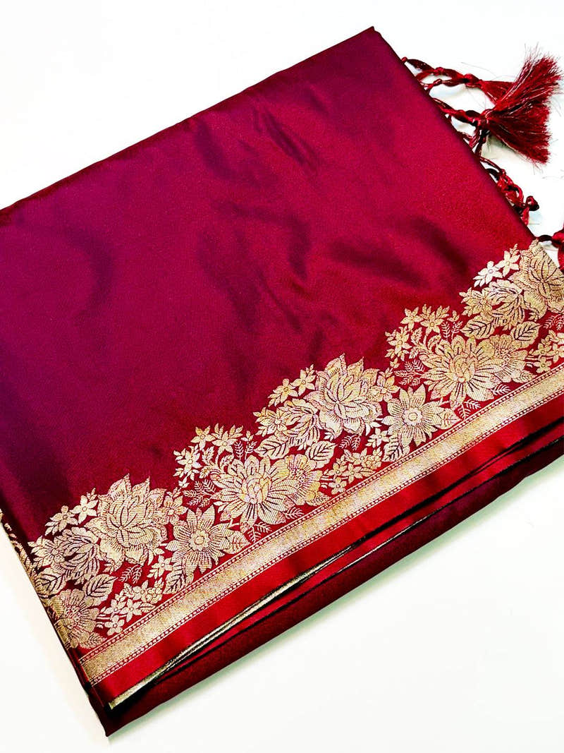 Radiance Ombre Weaving Mashru Silk Saree