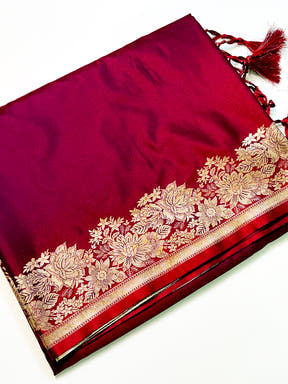 Radiance Ombre Weaving Mashru Silk Saree